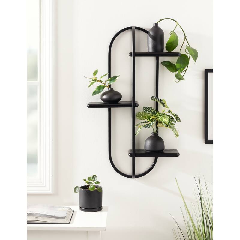 Kate and Laurel Ramos Wood/Metal Accent Shelf - 18x6x30
