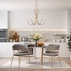 preview thumbnail 3 of 12, LALUZ Modern Farmhouse 6-Light Chandelier Crystal Drop Candle Light for Dining Living Room - Dia. 24" x H 21"