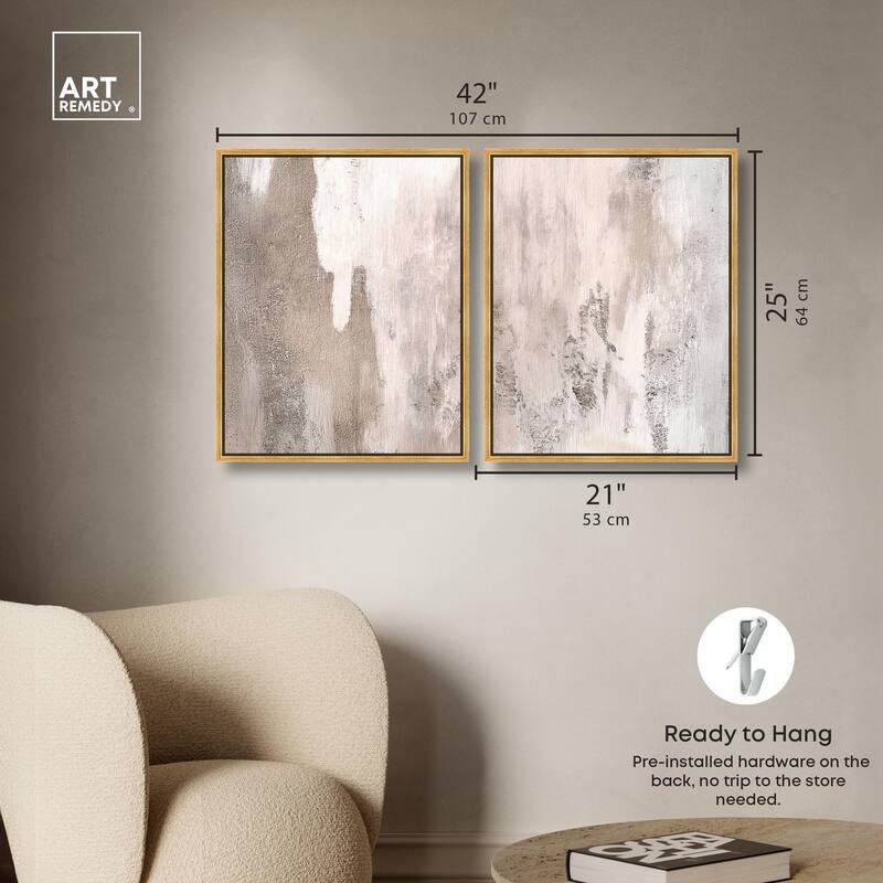 Striated Texture II Canvas Set of 2 by Art Remedy