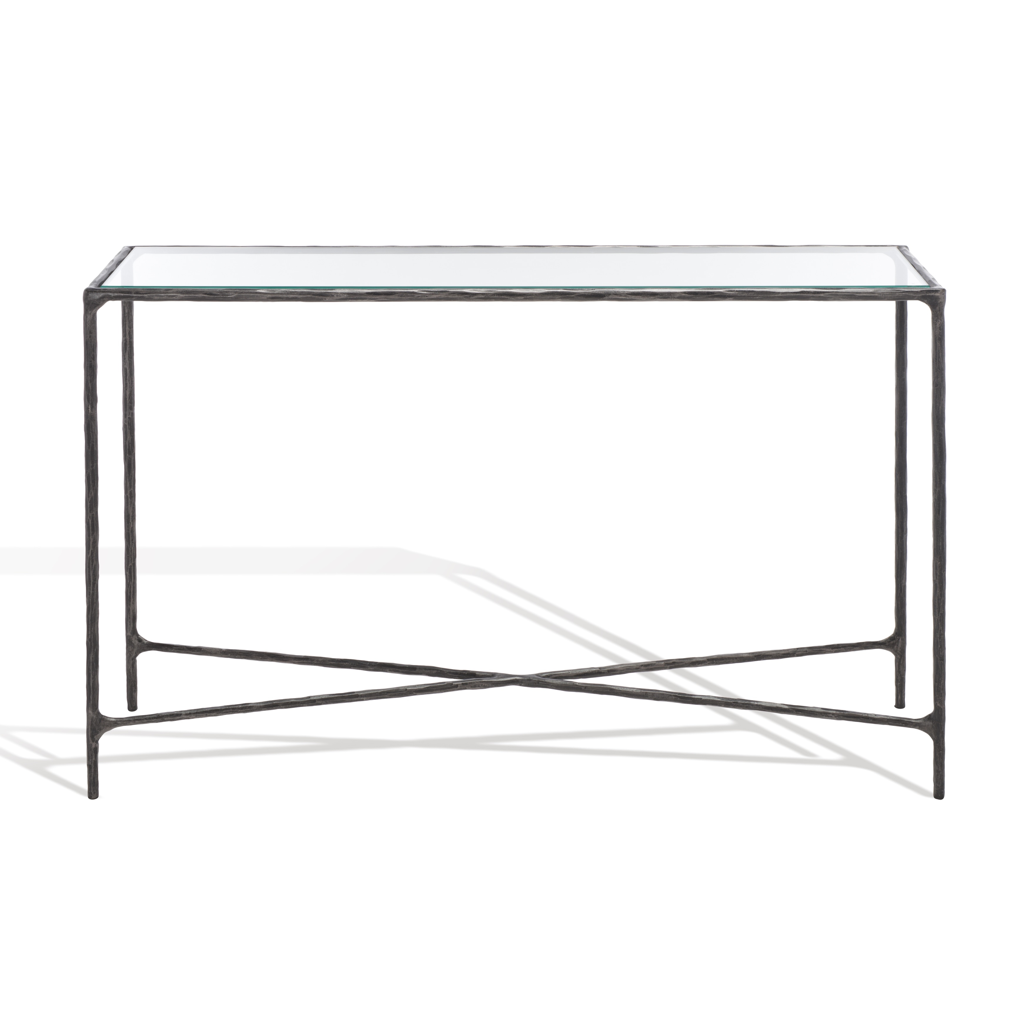Thaddeus glass cheap rectangular console table