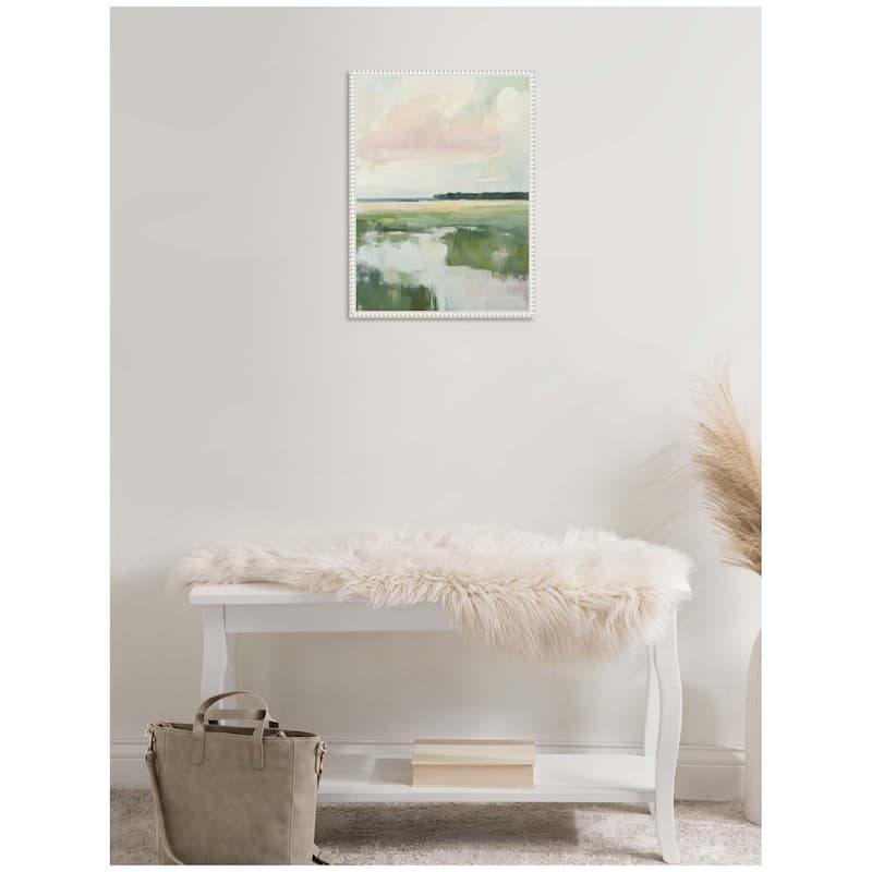 Kate and Laurel Sylvie Pastel Horizon I Framed Canvas by Amy Lighthall