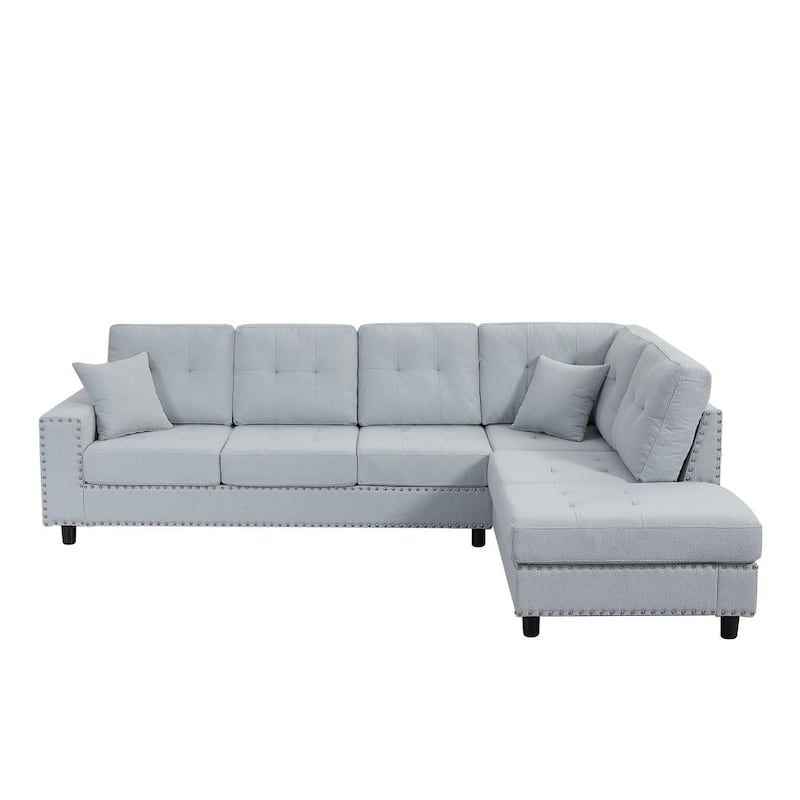 L-Shaped 5-Seat Modular Sectional Sofa