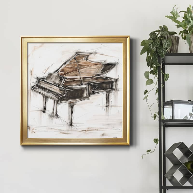 Grand Piano Study-Premium Framed Canvas - Ready to Hang