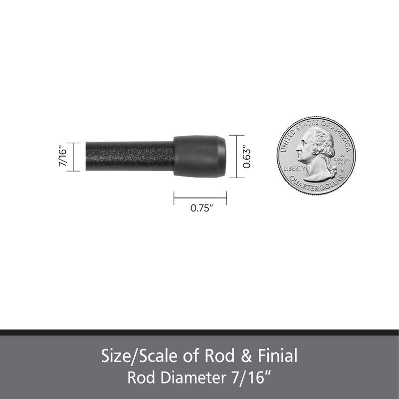 Kenney Fast Fit No Tools 7/16" Spring Tension Rod, 4-Pack