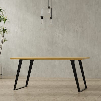 WyndenHall Mitchell 66 inch x 40 inch Rectangle Modern Industrial Dining Table - 66 inches wide
