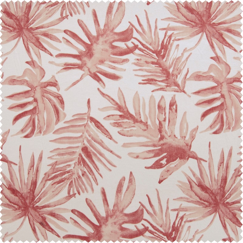 Exclusive Fabrics Coastal Leaf Cascade Printed Cotton Room Darkening Curtain (1 Panel)