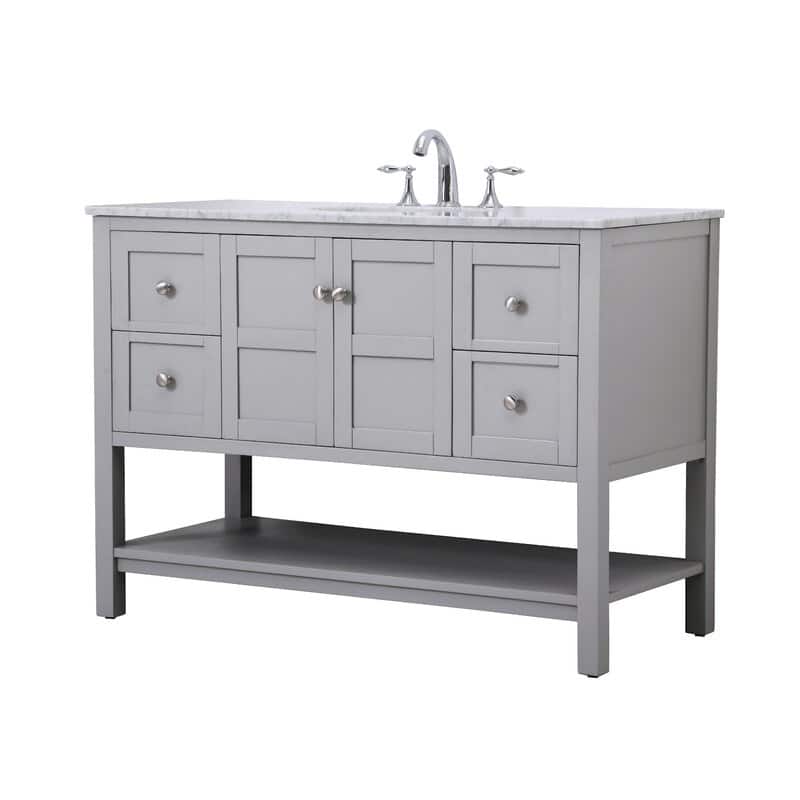Maddox 48-inch Single Bathroom Vanity Set - 48"L x 21.5"D x 35"H - Grey