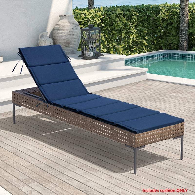 Outdoor Chaise Lounge Chair Cushion Patio Sun Lounger Cushion Sunbed Seating Pad