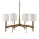 preview thumbnail 1 of 7, Uttermost Lautoka Rattan 8 Light Chandelier - 26H x 32 DIA in.