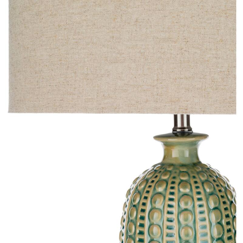 Artistic Weavers Hollywood Table Lamp with Glazed Ceramic Base