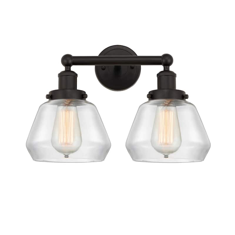 Innovations Lighting 616-2W-10-16 Fulton Vanity Fulton 2 Light 16" - Oil Rubbed Bronze / Clear