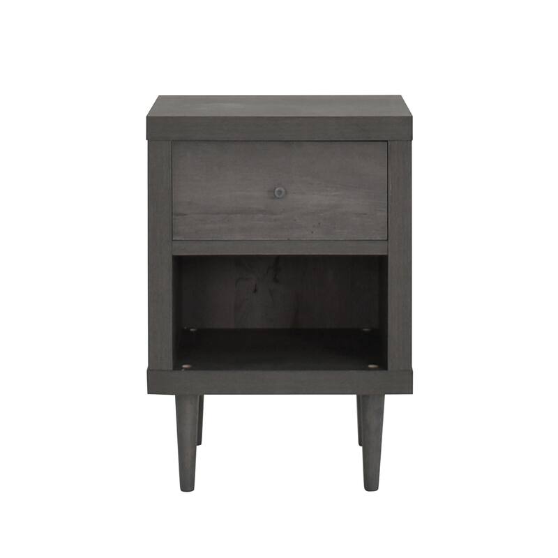 Iconic Nightstand with Wood-Like Frame, One Drawer, and Shelf
