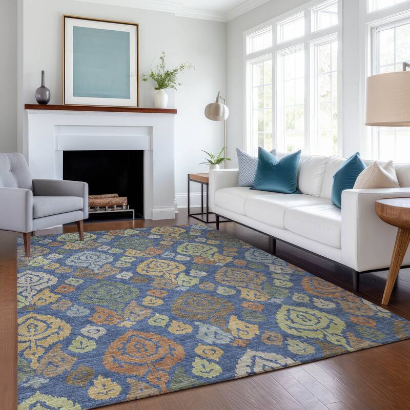 Machine Washable Indoor/ Outdoor Casual Zona Chantille Rug