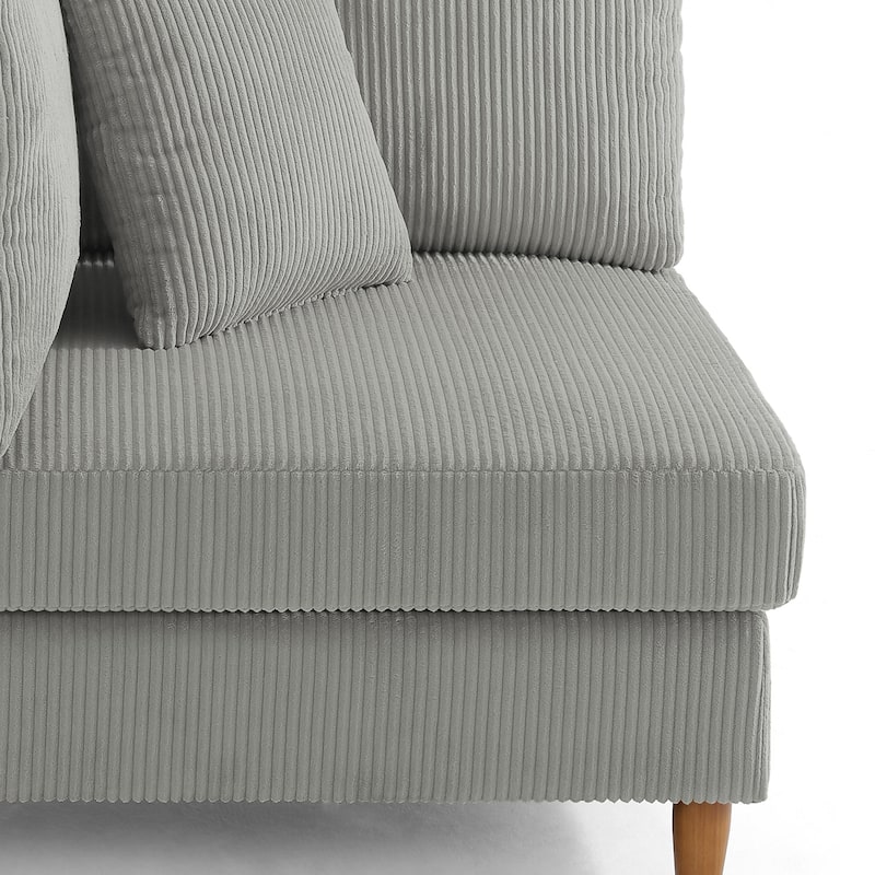 Jannae 112.12'' Upholstered Corduroy Sofa
