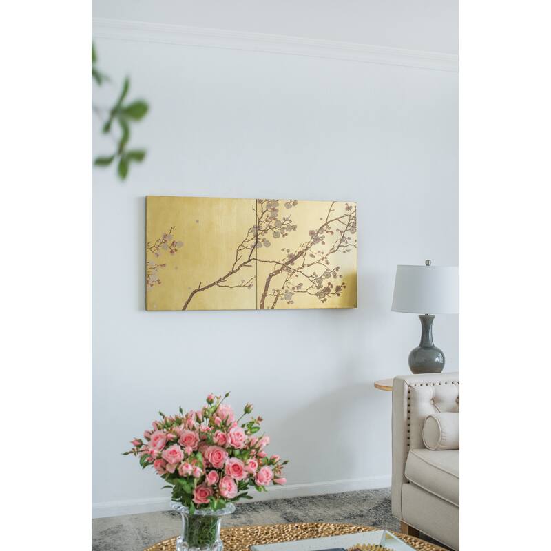 Modern Cherry Blossom Wall Decor Classic Furniture Wall Art, for Living Room, Dining Room Office, Bedroom