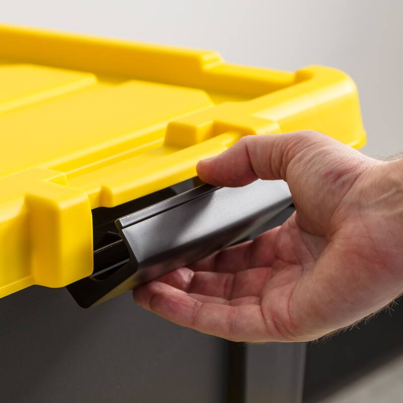 IRIS USA® STOR-IT-ALL 13.30 Qt Buckle Lid - Black - Set of 5