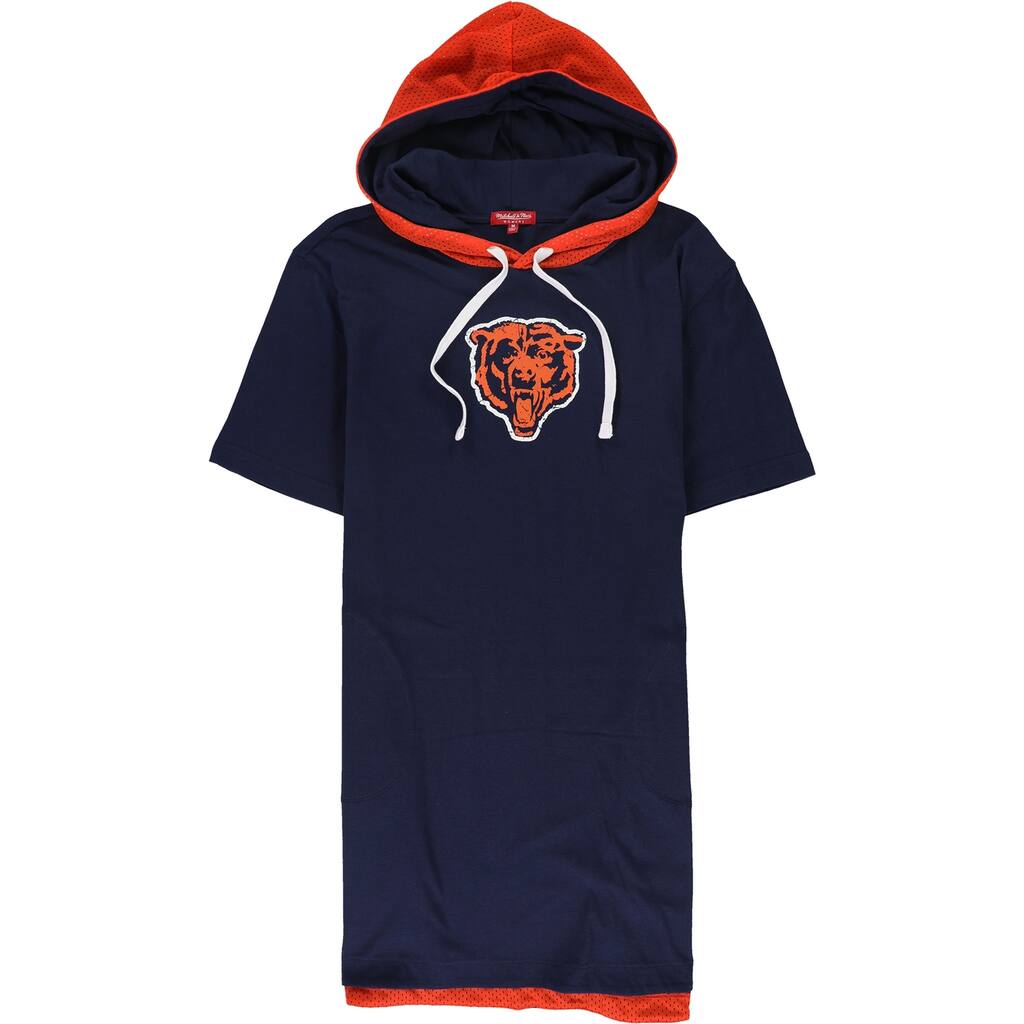 Mitchell & Ness Womens Chicago Bears Hoodie Dress,, Blue, Small