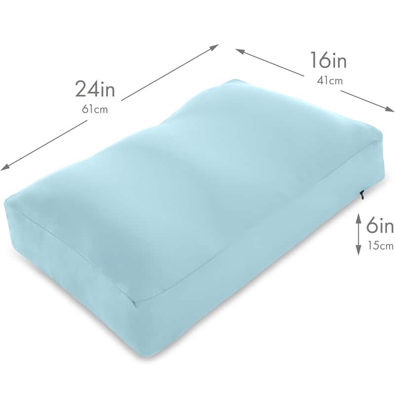 Premium Microbead Pillow, Anti-Aging, Silk like Cover, Sweet Baby Blue
