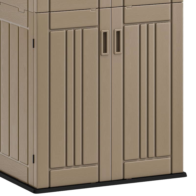 Outdoor Storage Shed with 4 Shelves - N/A