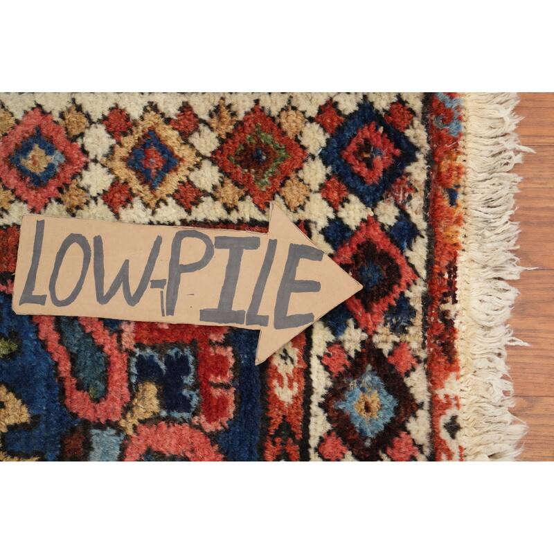 Hand Knotted Oriental 100% Wool Carpet Traditional Floral Oranges & Rust Bakhtiari Runner Rug - 10' 2'' X 3' 9''