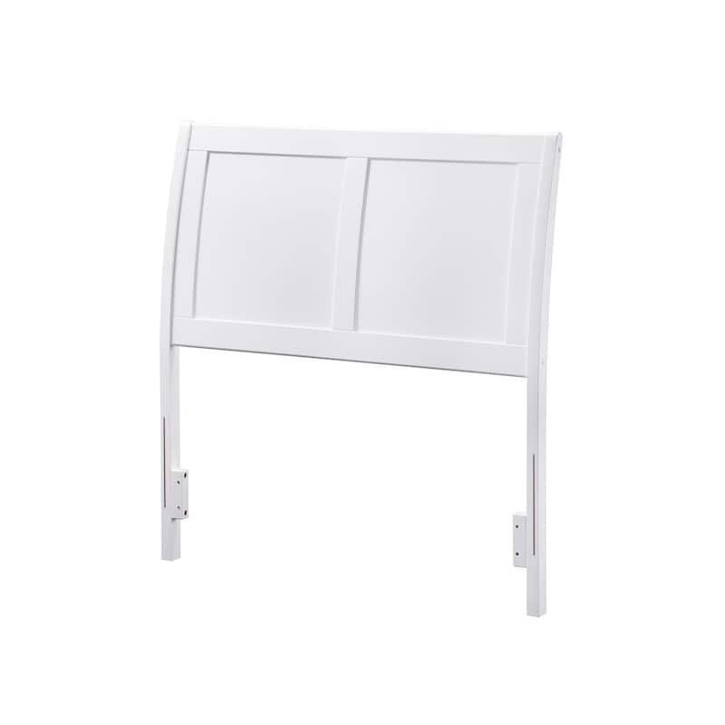 Sleigh Style Wood Headboard with Elegant Curves, Fits Standard Bed Frames and Includes USB Charging Port