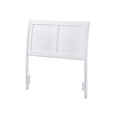 Sleigh Style Wood Headboard with Elegant Curves, Fits Standard Bed Frames and Includes USB Charging Port