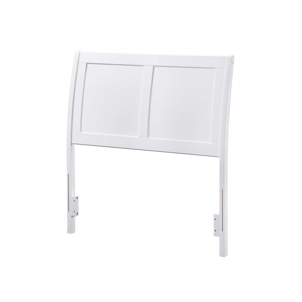 Sleigh Style Wood Headboard with Elegant Curves, Fits Standard Bed Frames and Includes USB Charging Port