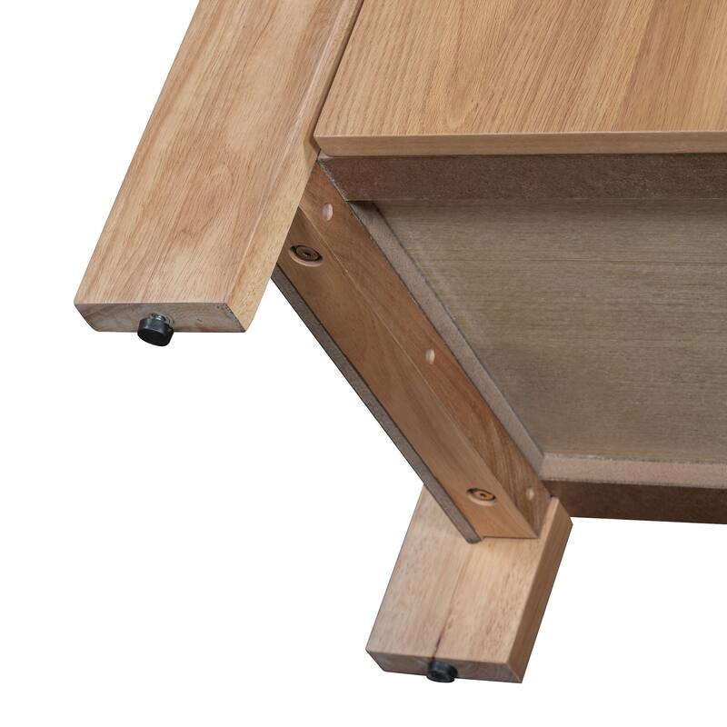 Retro 4-Door Sideboard with Distressed and Adjustable Shelves