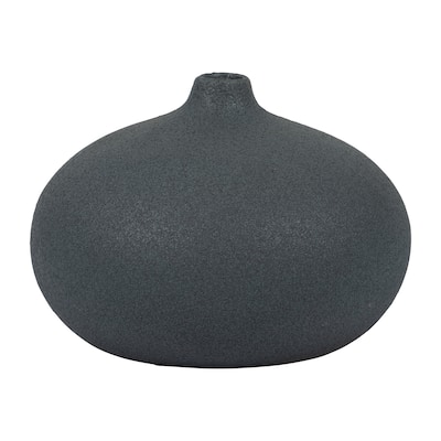 Sagebrook Home Ceramic Solid Cotton Round Volcanic Vase