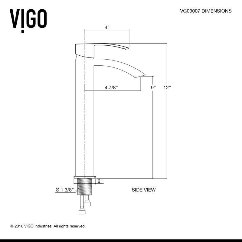 VIGO Duris Single-Handle Single Hole Bathroom Vessel Sink Faucet