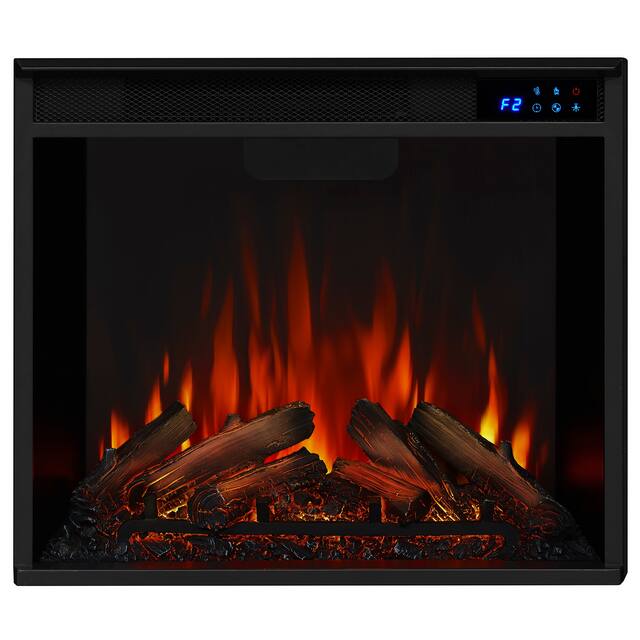 Lynette 56.26" Media Electric Fireplace Gray by Real Flame