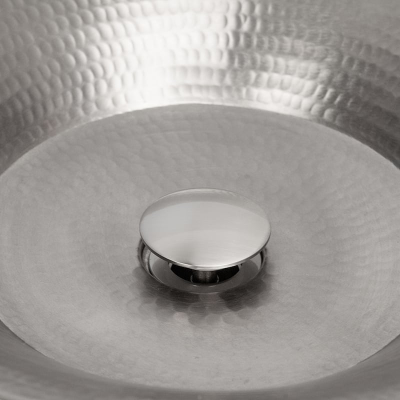 1.5-in Non-Overflow Pop-up Bathroom Sink Drain in Brushed Nickel (D-208BN)
