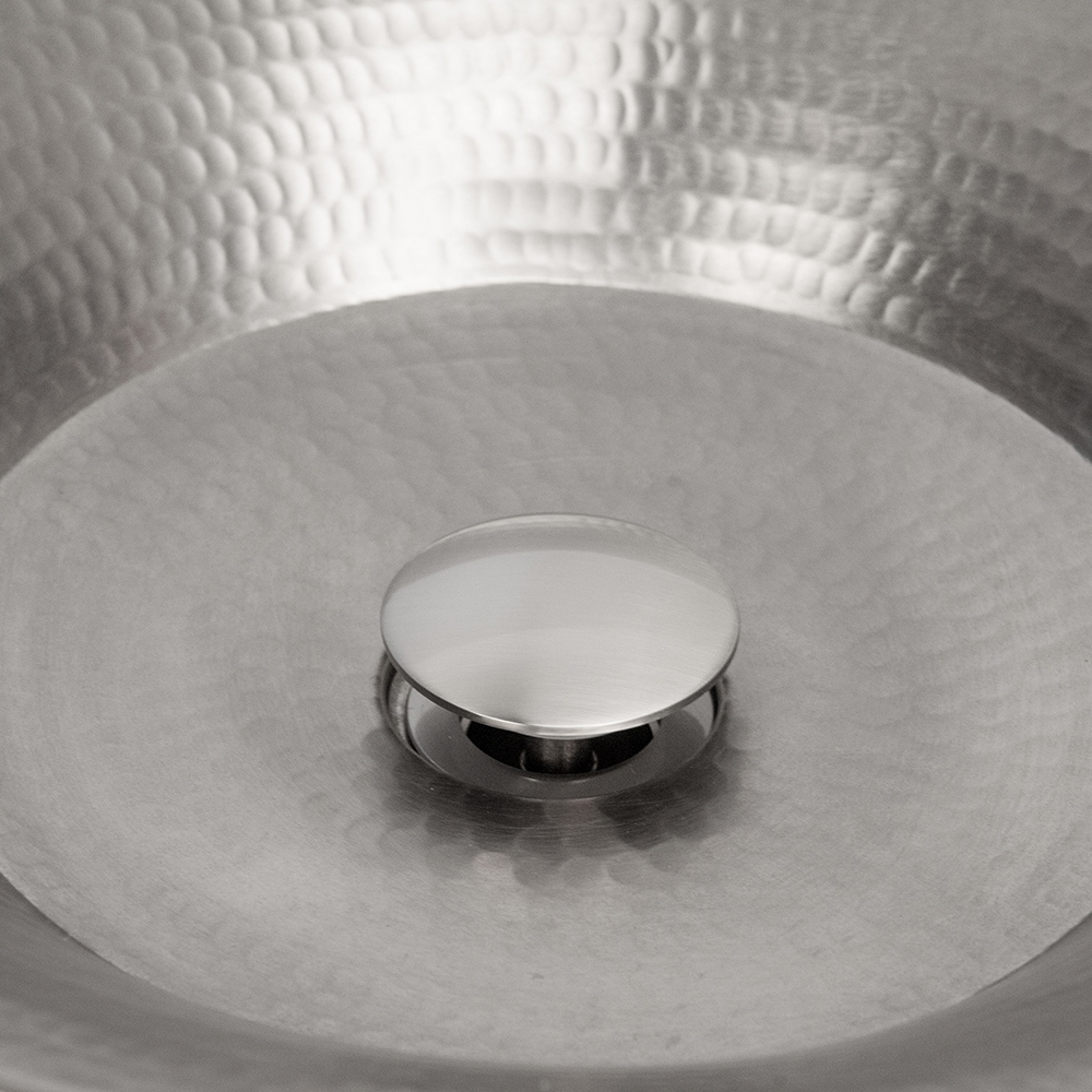 1.5-in Non-Overflow Pop-up Bathroom Sink Drain in Brushed Nickel (D-208BN)
