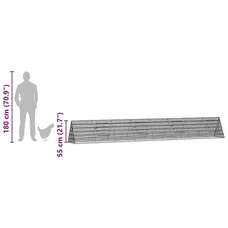 vidaXL Chicken Cage Silver in Galvanised Steel