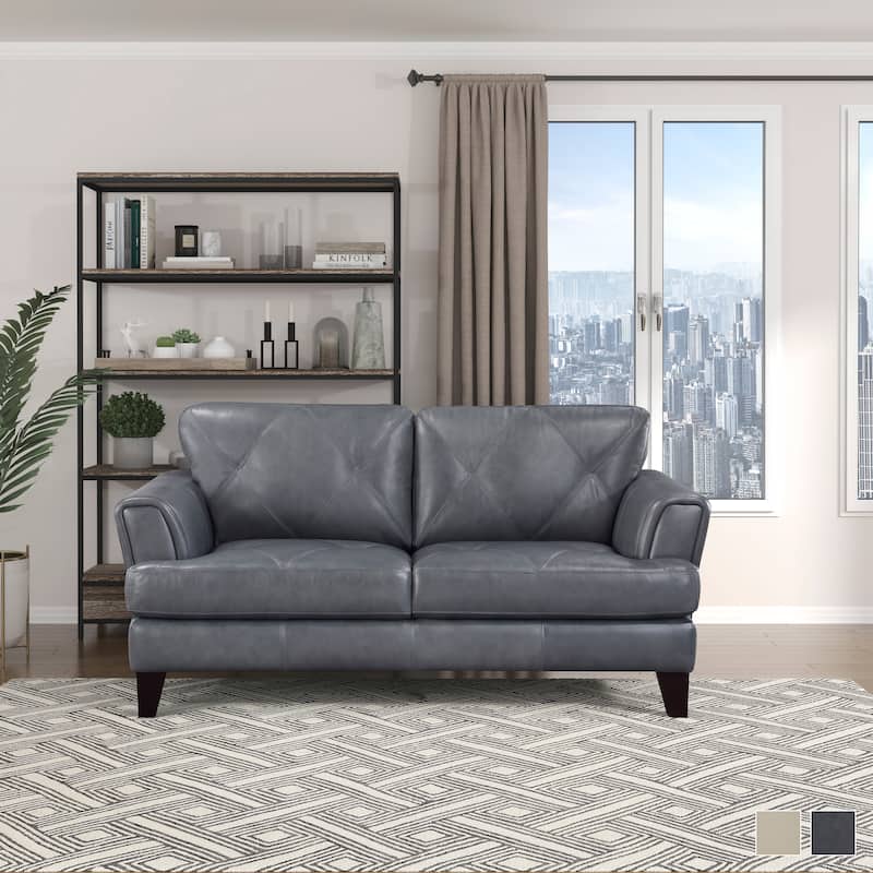 Howe Leather Living Room Loveseat