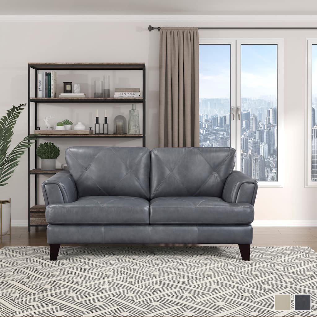 Howe Leather Living Room Loveseat