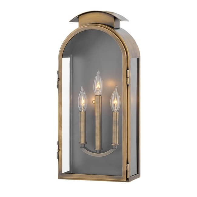 Hinkley Lighting Rowley 3 Light 21" Tall Outdoor Wall Sconce - Light Antique Brass