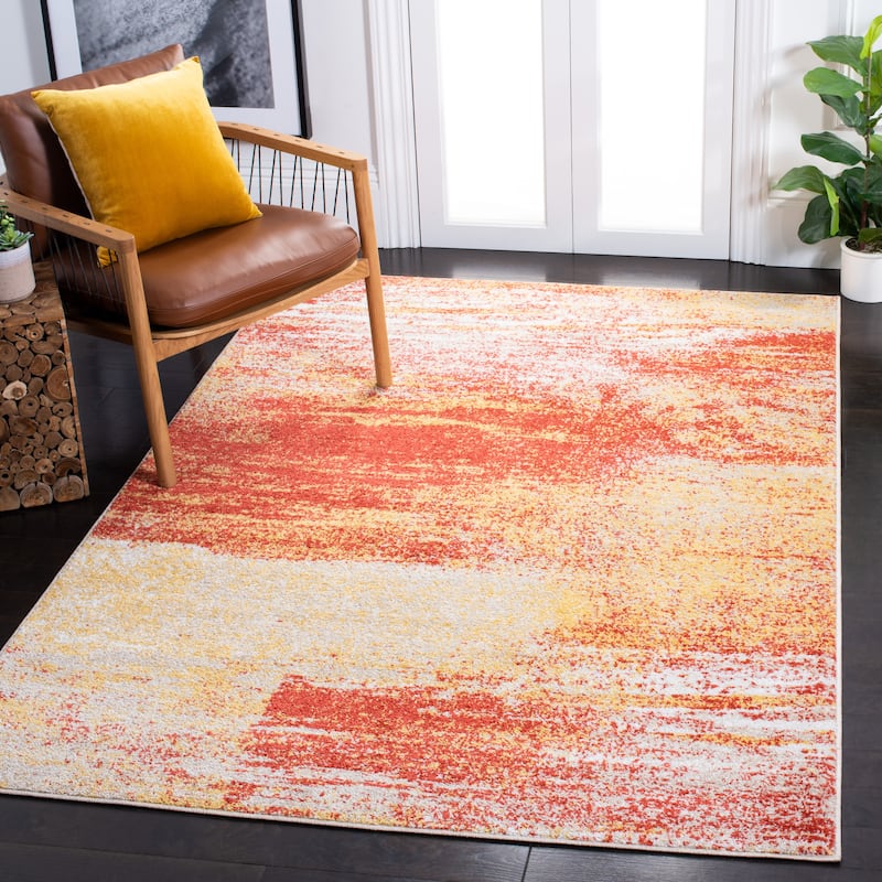 SAFAVIEH Adirondack Brynn Modern Abstract Rug - 5'1" x 7'6" - Rust/Gold