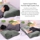 preview thumbnail 30 of 182, WOWMAX Large Reading Wedge Headboard Pillow for Bed Rest Back Support