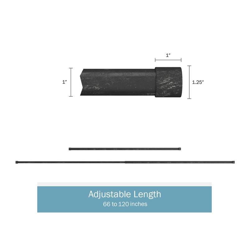 1-Inch Decorative End Cap Style Finial Curtain Rod by Lavish Home