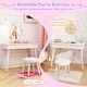 preview thumbnail 17 of 28, Costway Kids Vanity Set Princess Vanity Table & Chair Set with Lighted - See Details