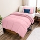 preview thumbnail 86 of 138, Bare Home Hypoallergenic Down Alternative Comforter Set Twin - Twin XL - Light Pink