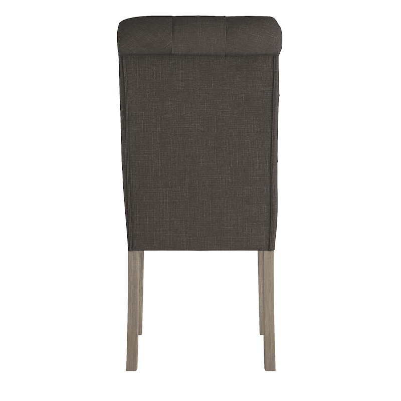 Benchwright Linen Tufted Dining Chair with Grey Finish Legs (Set of 2) by iNSPIRE Q Artisan