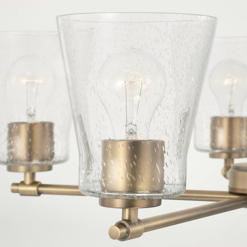 Baker 5-light Chandelier w/ Clear Seeded Glass
