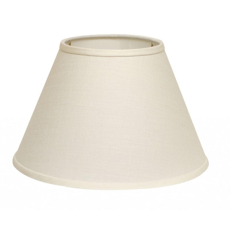 HomeRoots White Linen Empire Lamp Shade - 12" L x 12" W x 8" H