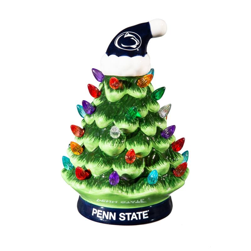 8" LED Ceramic Tabletop Christmas Tree, Penn State