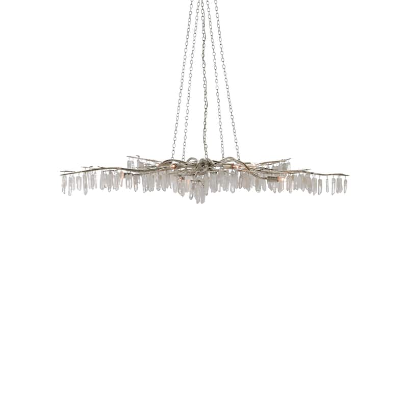 Currey & Company Forest Light Silver Chandelier - 8"h x 62"dia