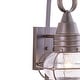 preview thumbnail 6 of 7, VAXCEL Chatham 18 in. H 1-Light Burnished Bronze Coastal Outdoor Wall Sconce, Steel, Clear Seeded Glass Shade