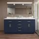 Option Dark Blue / White Quartz Top / Brushed Gold