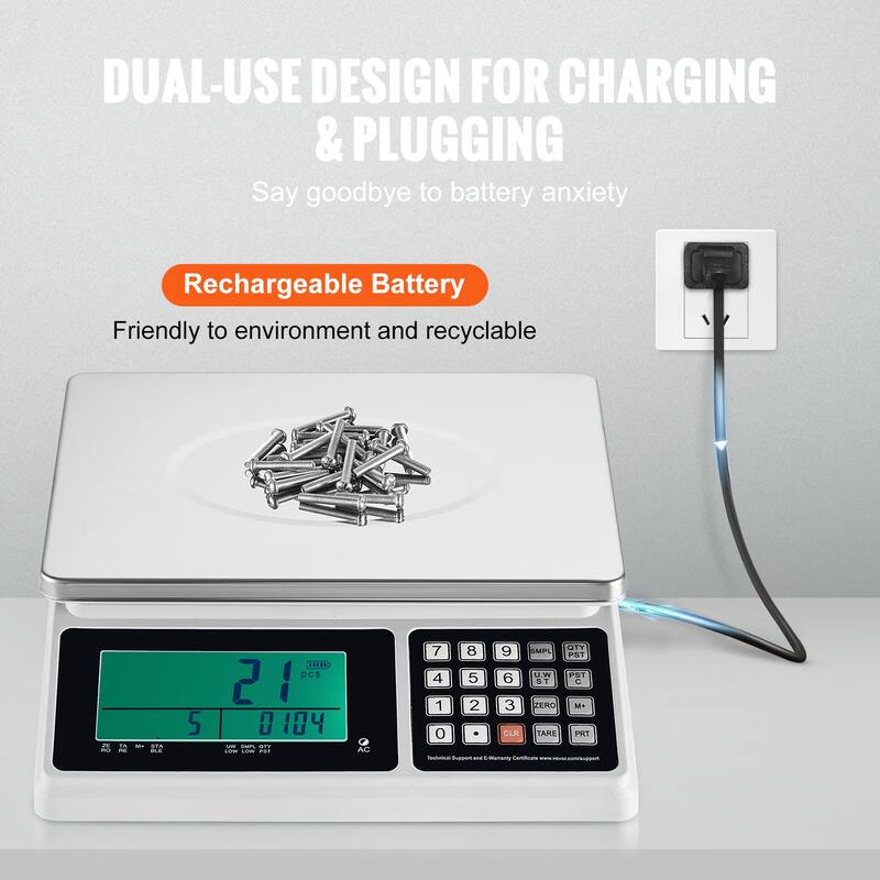 Industrial Counting Scale Inventory Counting Scale Kitchen Jewelry Scale with RS232 Port and LCD Screen